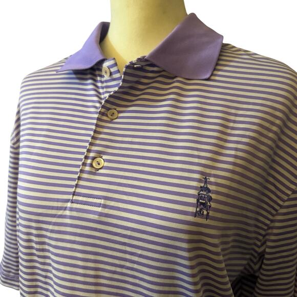 Peter Millar Other - Peter Millar Summer Comfort Performance Polo, Purple & White, Size XL